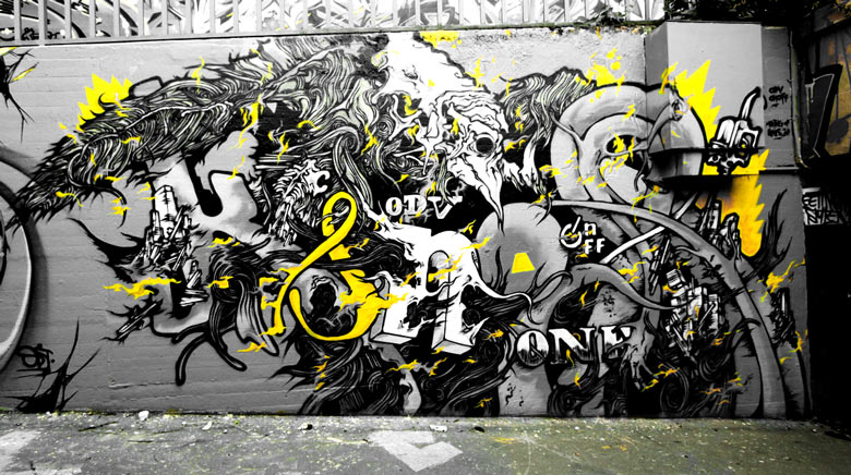 a graffiti made by alex kanos in mos germany