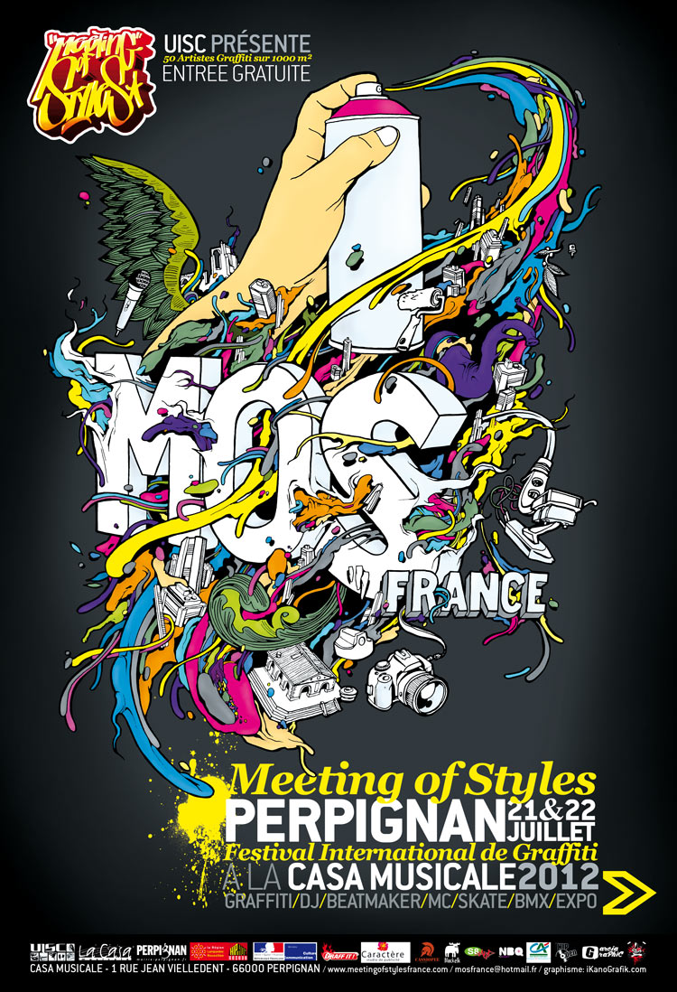 graphic design made by alex kanos for meeting of styles france 2012