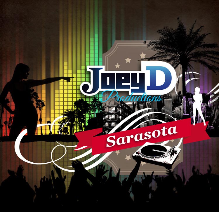 a logo designed by alex kanos for joeyD a dj from sarasota florida