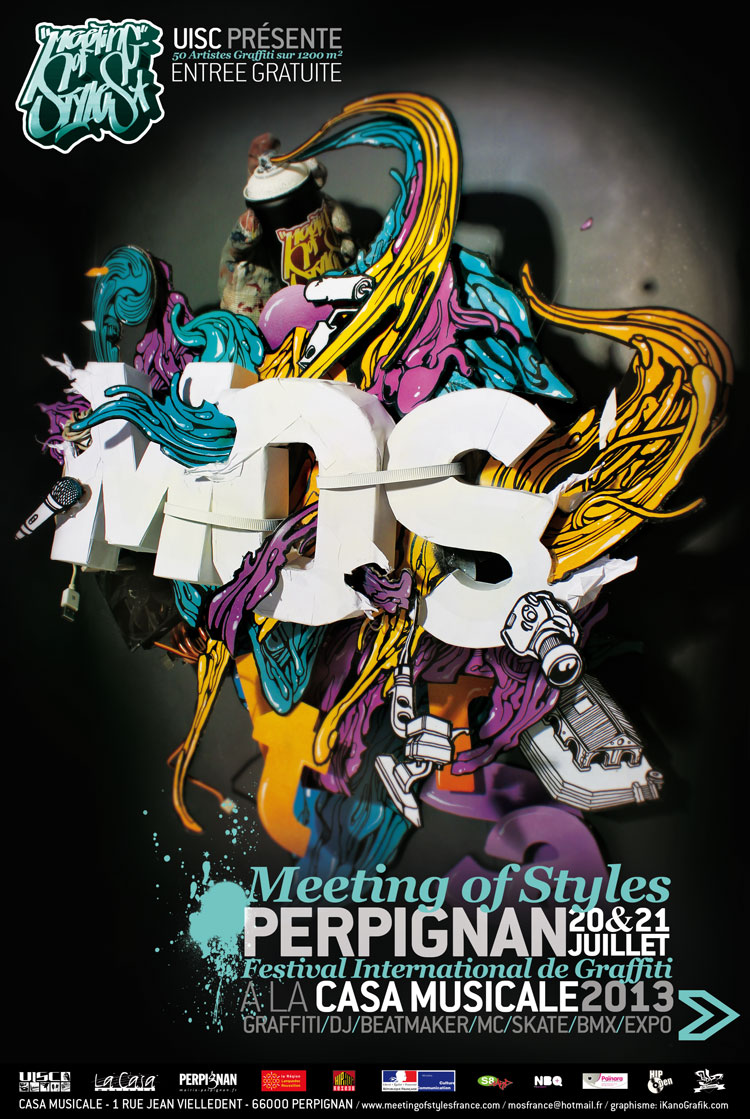 a poster for meeting of styles france made with volum and object from street art