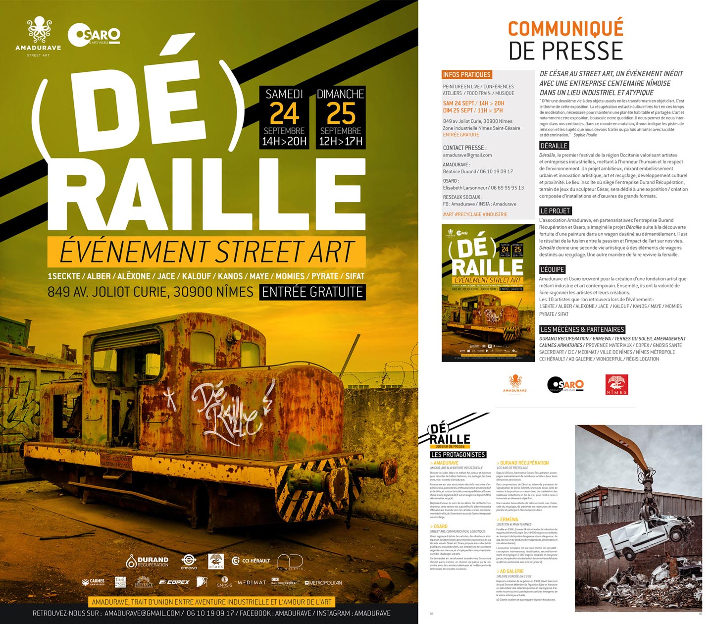 Poster Graphic Design for Deraille Nimes Street Art Event 2022