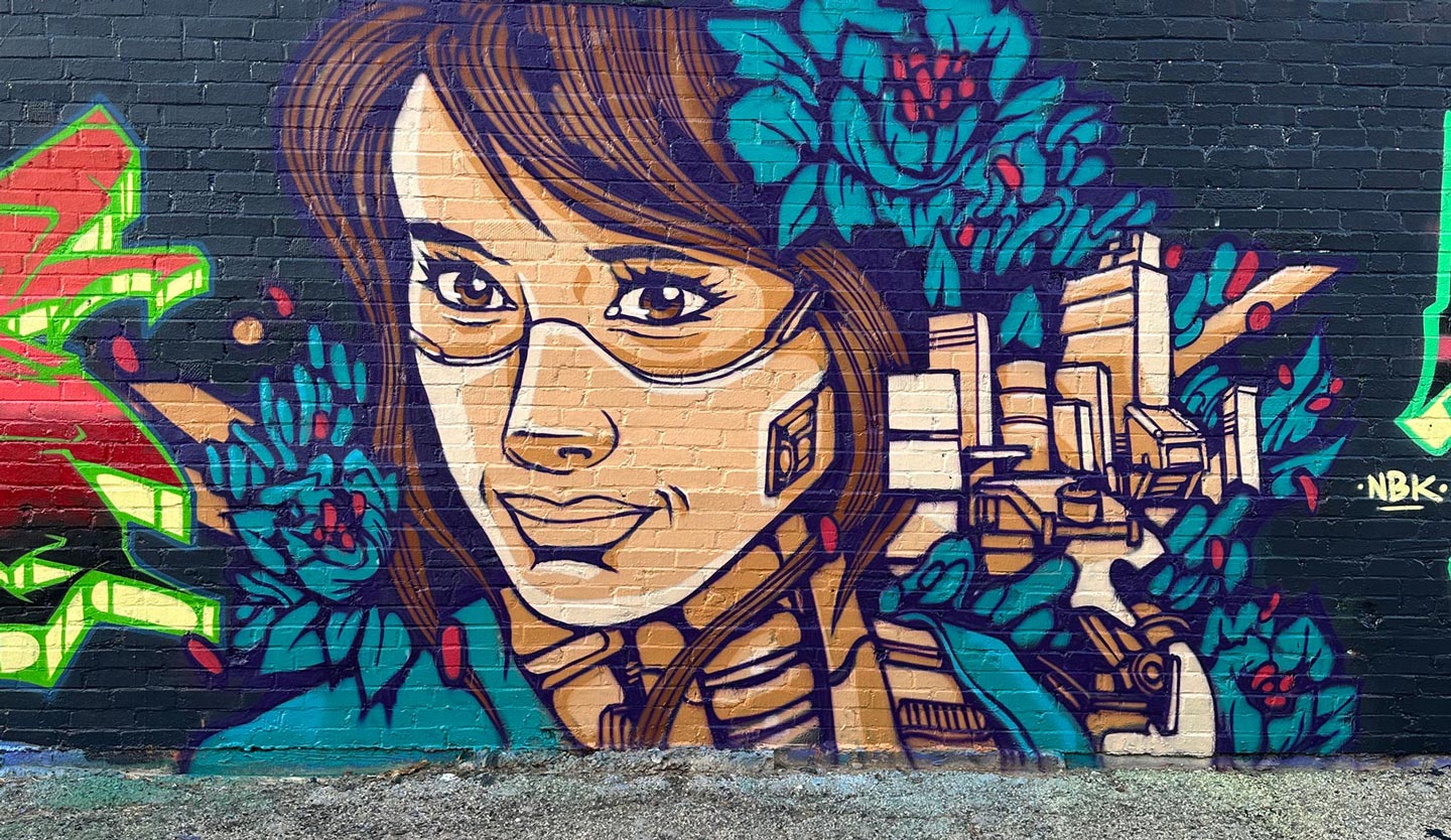 a graffiti made by alex kanos in dallas