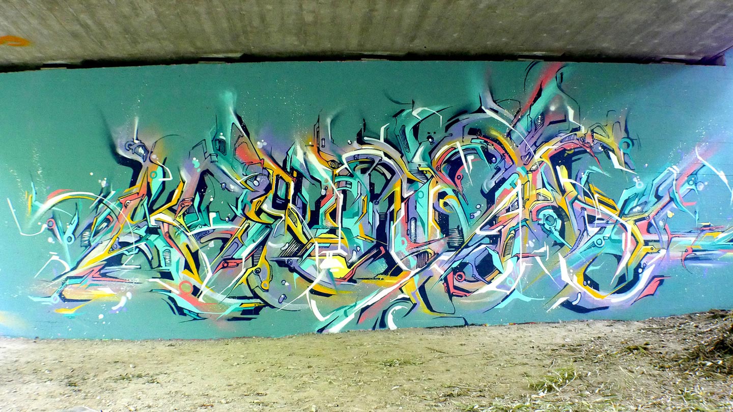 a graffiti made by alex kanos in geneva