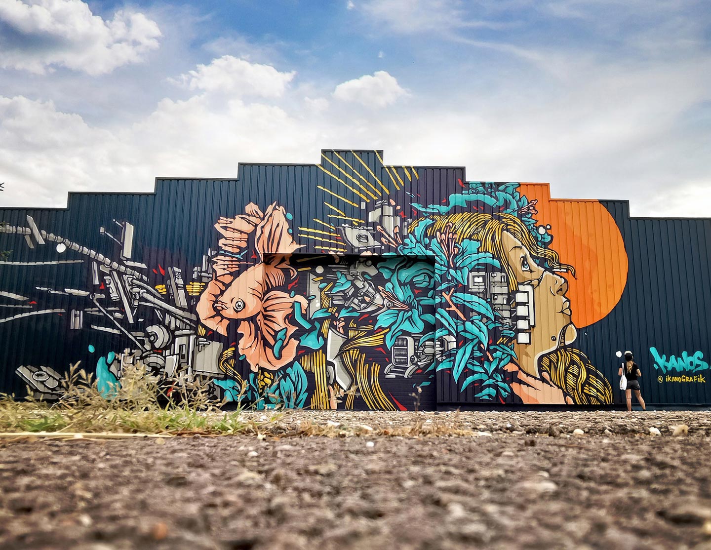 a street art mural made by alex kanos for secours populaire moselle